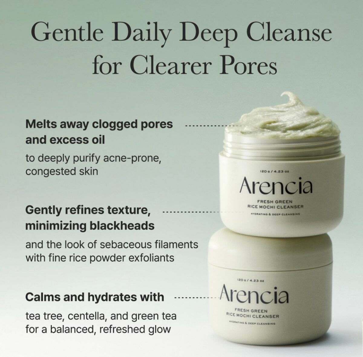 Arencia Fresh Green Cleanser 120g - Image 4