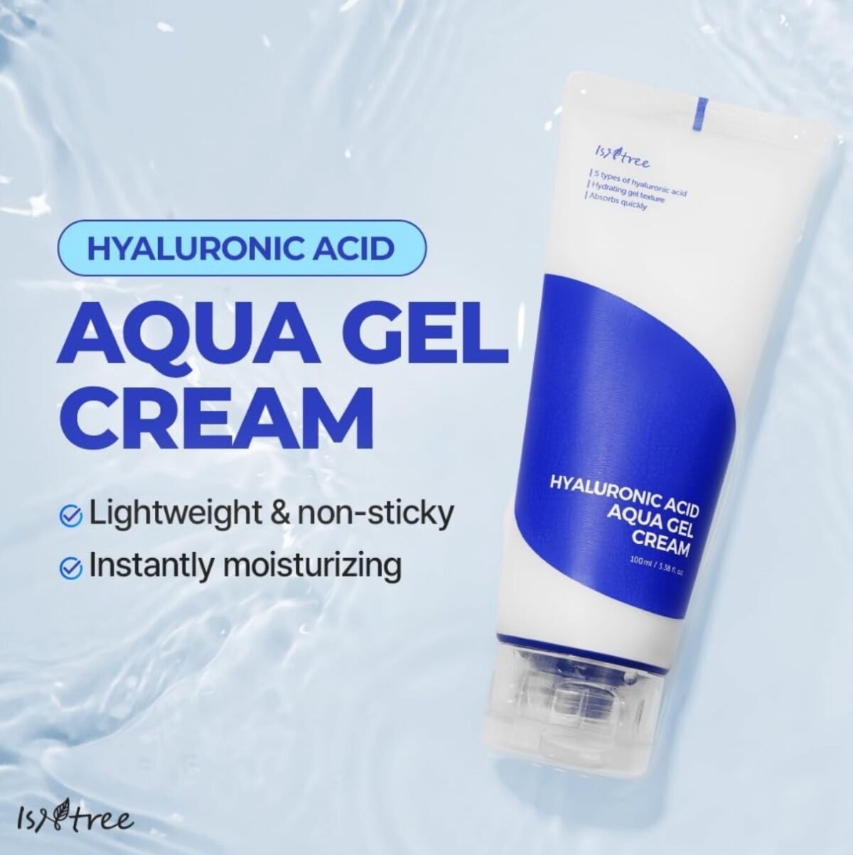 Isntree Hyaluronic Acid Aqua Gel Cream 100ml - Image 2
