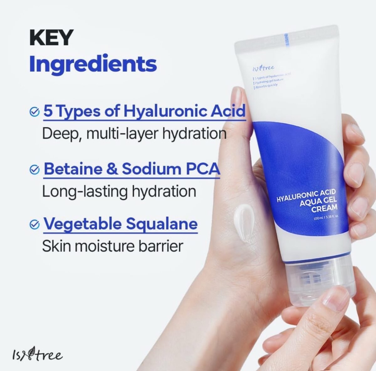 Isntree Hyaluronic Acid Aqua Gel Cream 100ml - Image 5