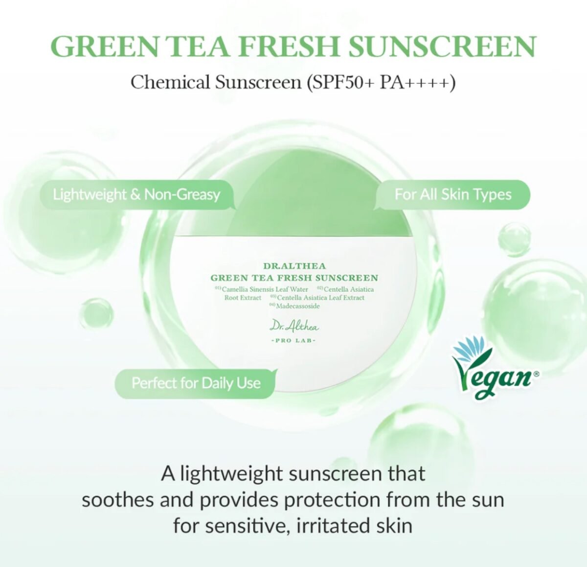Dr.althea Green Tea Fresh Sunscreen 45ml - Image 2