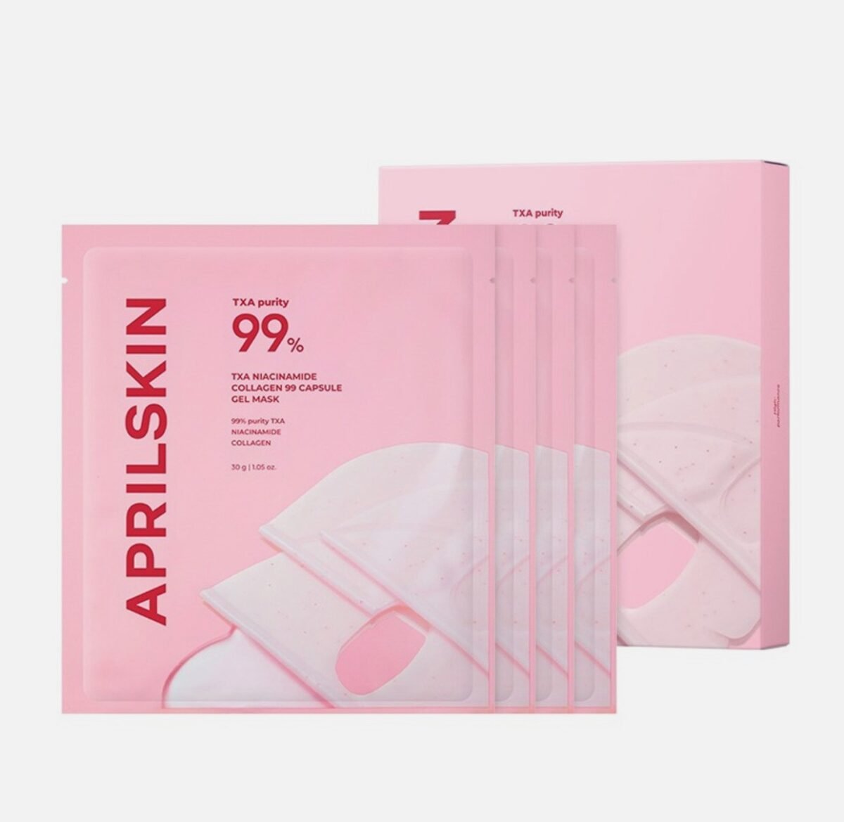 APRILSKIN TXA Niacinamide Collagen 99 Capsule Gel Mask (4pcs) - Image 1