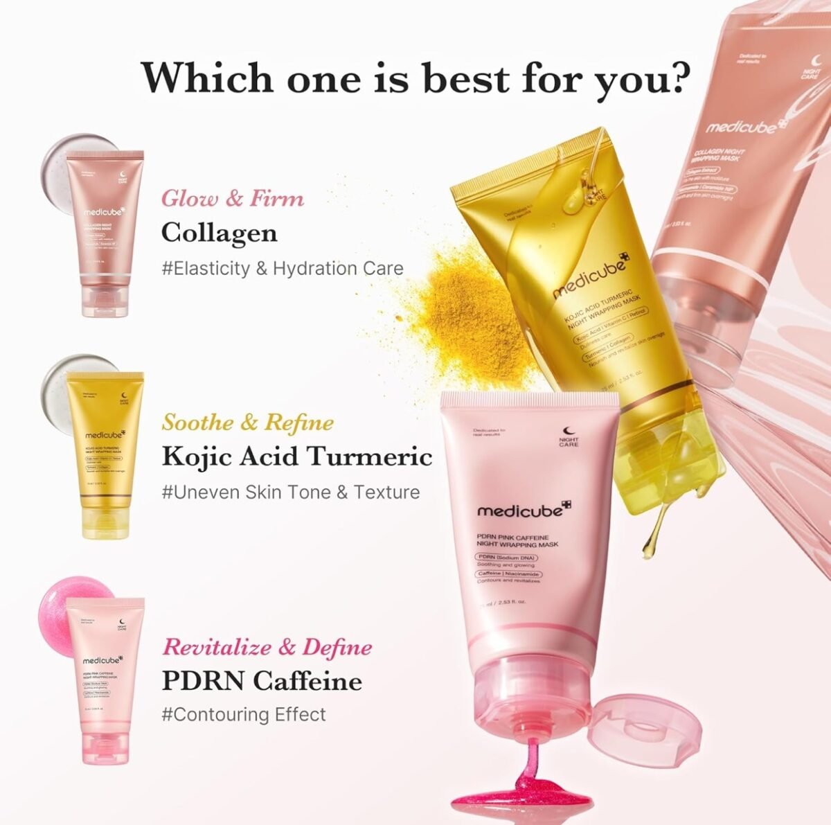 Medicube PDRN Pink Caffeine Night Wrapping Mask 75ml - Image 5