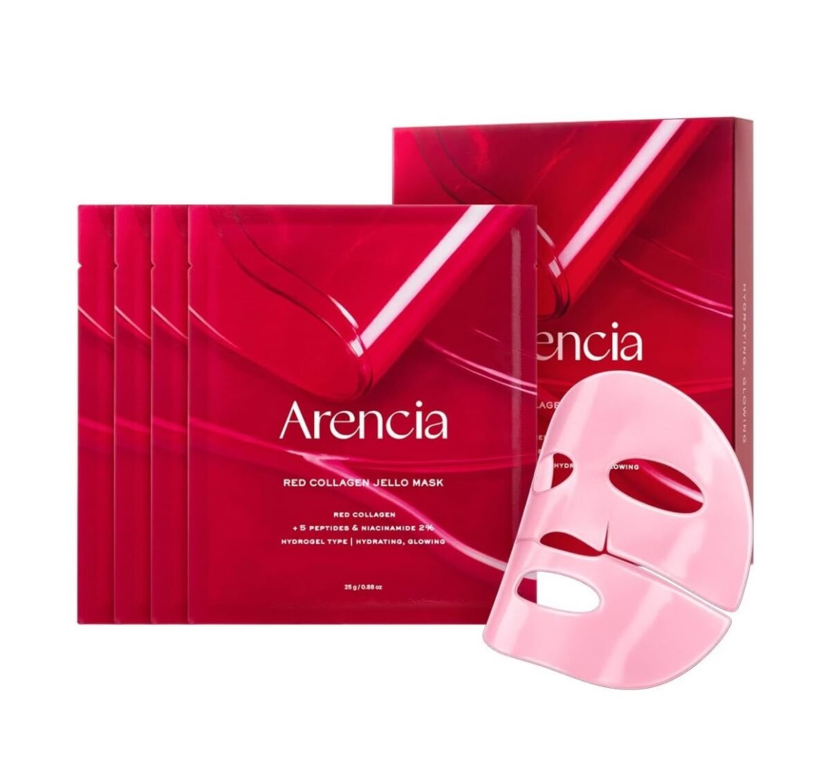 Arencia Red Collagen Jello Mask 25g (4pcs) - Image 1