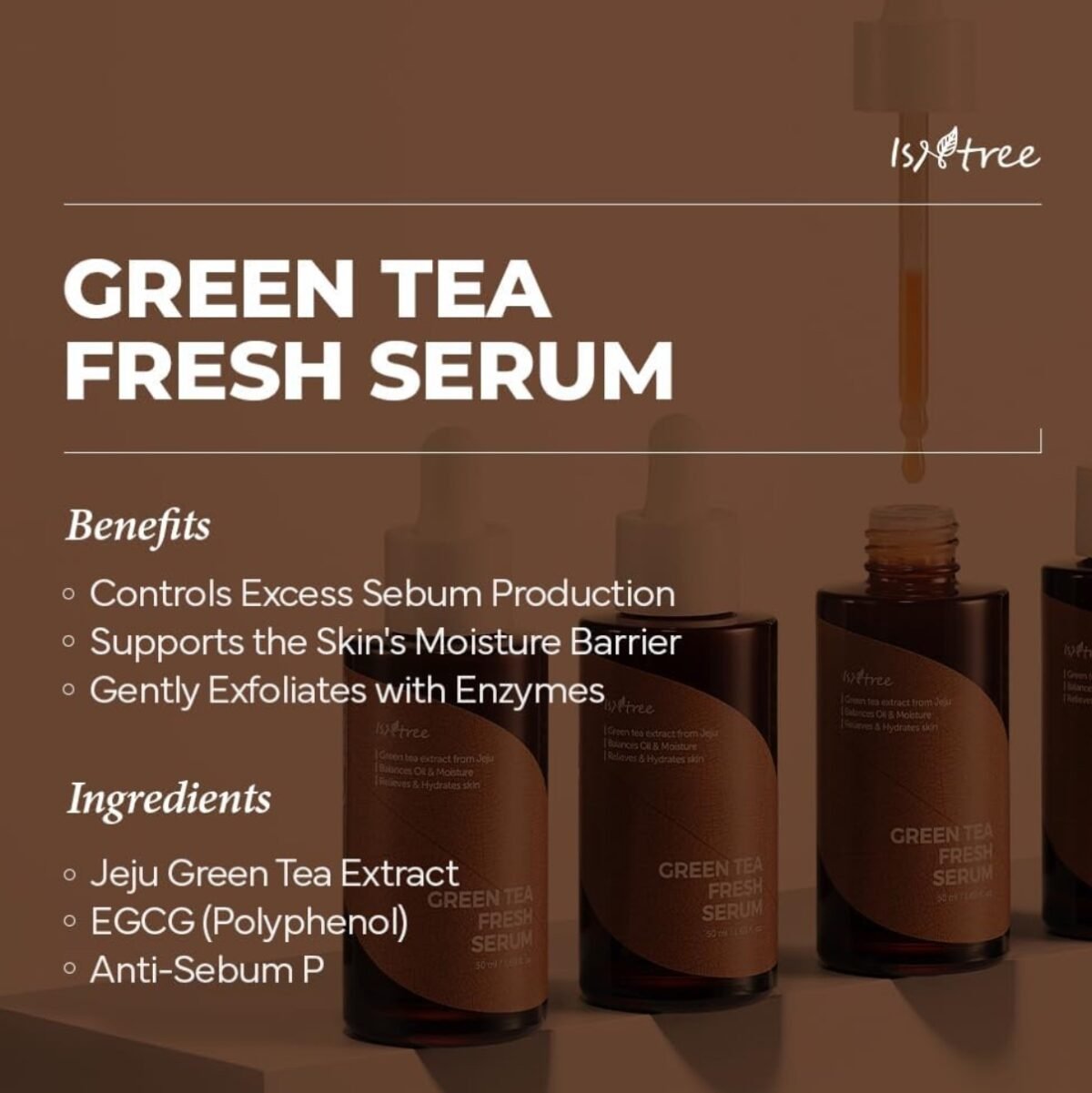 Isntree Green Tea Fresh Serum 50ml - Image 2