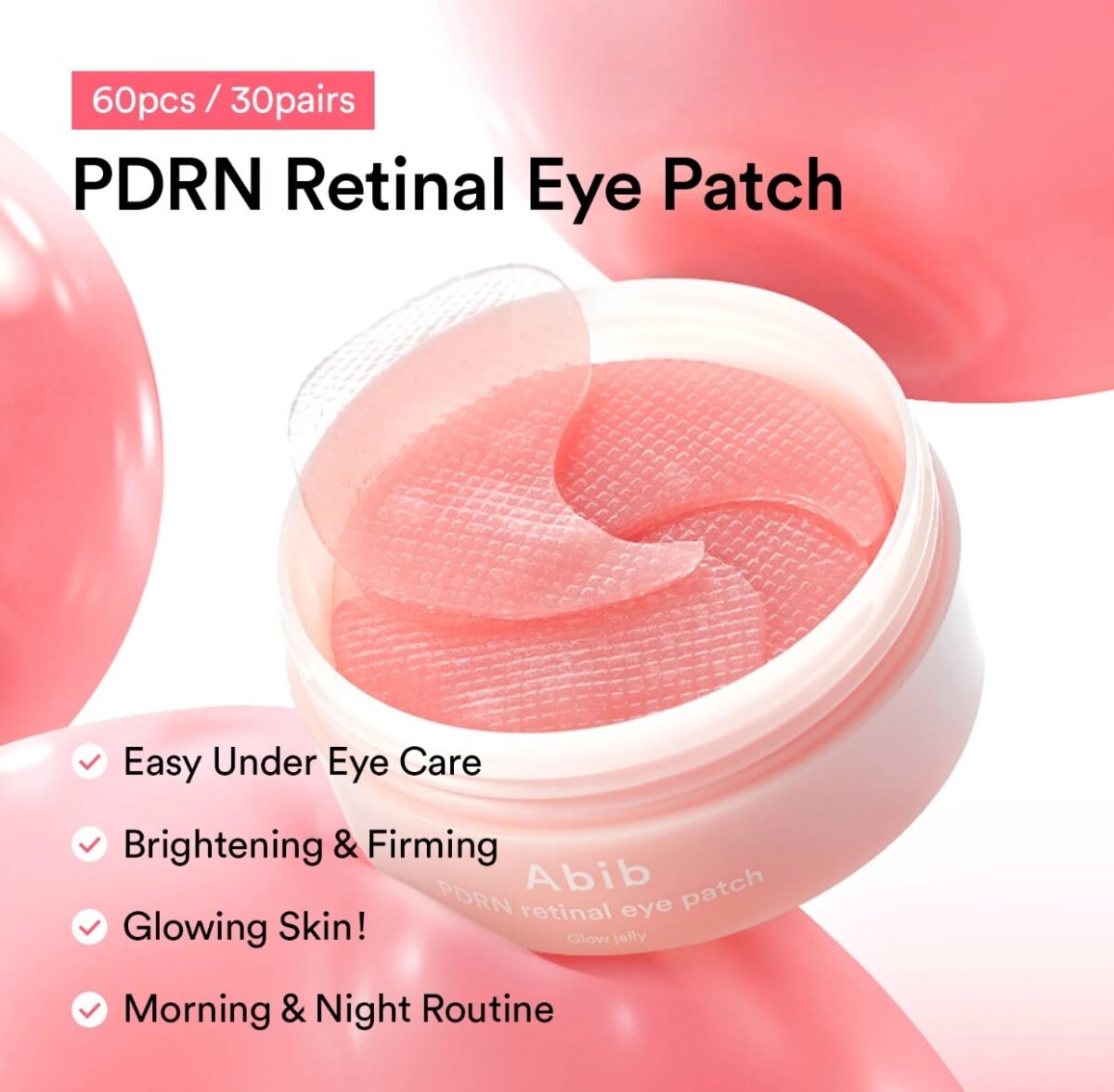 Abib PDRN retinal eye patch Glow jelly (60pcs) - Image 3