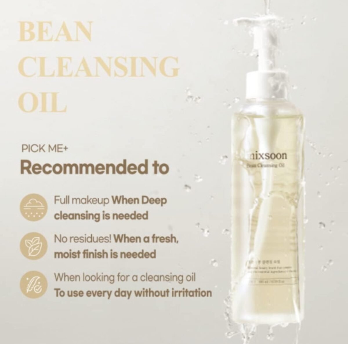 Mixsoon Bean Cleansing Oil 195ml - Image 2