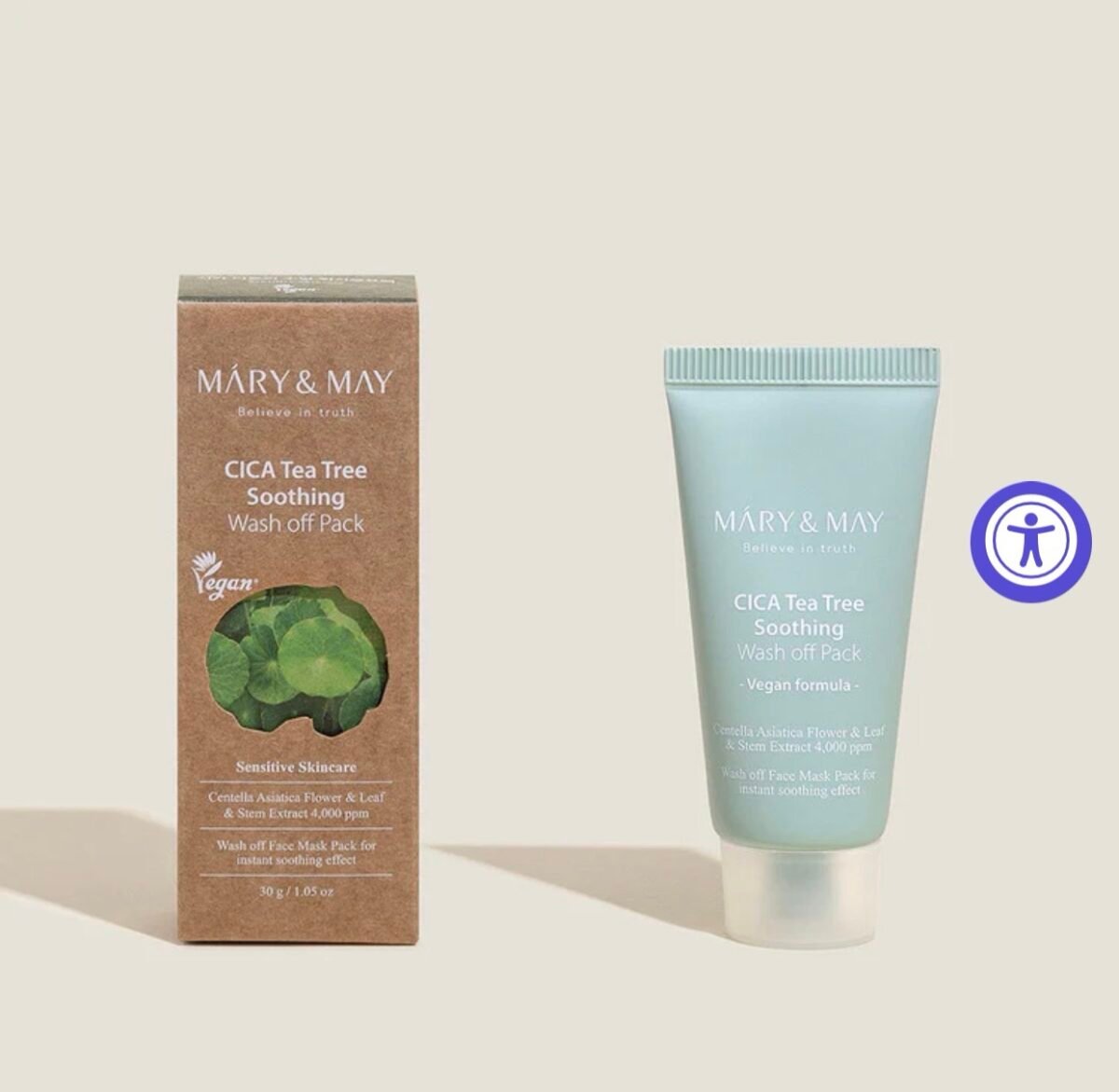 Mary & May CICA Tea Tree Soothing Wash Off Pack 30ml - Image 2