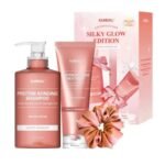 KUNDAL Holiday Silk Glow Edition - Protein Bonding Care Shampoo 500ml + Treatment 250ml + Hair Scrunchie