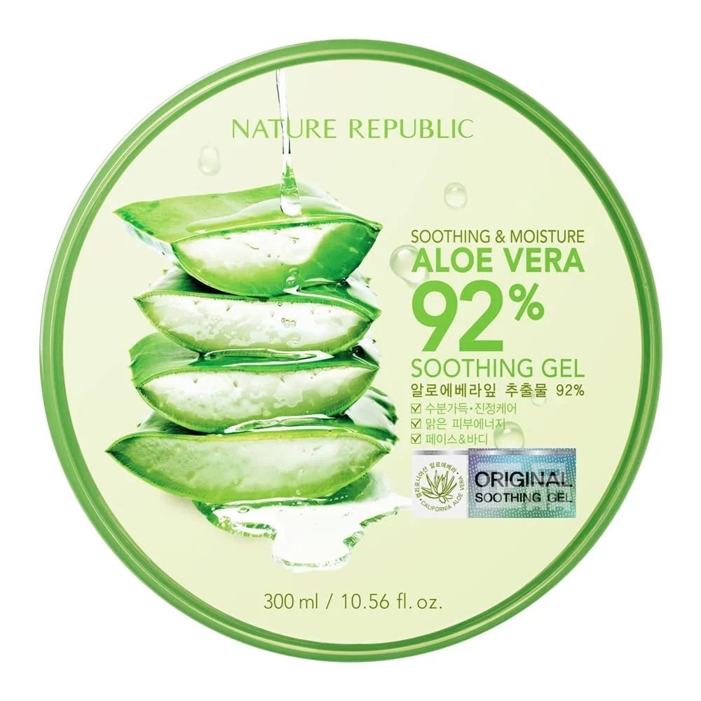 img_6683 Nature Republic Aloe Vera Soothing Gel 92% Soothing and Moisture 300ml جل الصبار المهدئ 92% ترطيب وتلطيف - Image 1