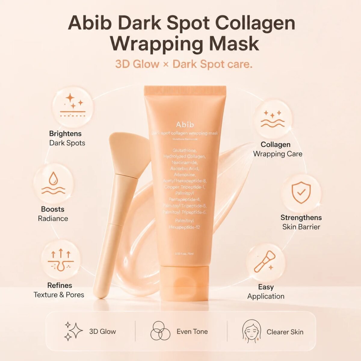 Abib Dark Spot Wrapping Mask Glutathione Film 100ml قناع تغليف البقع الداكنة بالجلوتاثيون