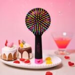 Eyecandy Rainbow Volume S Brush Medium Black فرشاة شعر متوسطة صناعة يدوية لتعزيز كثافة الشعر وتقليل التقصف